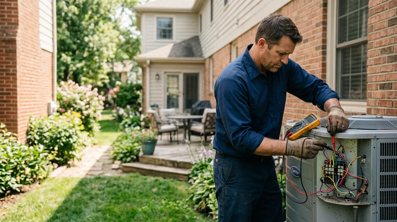 HVAC technician working near Fairfax, VA